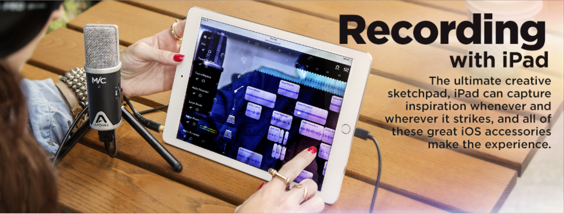 Apple × Guitar Center store banner