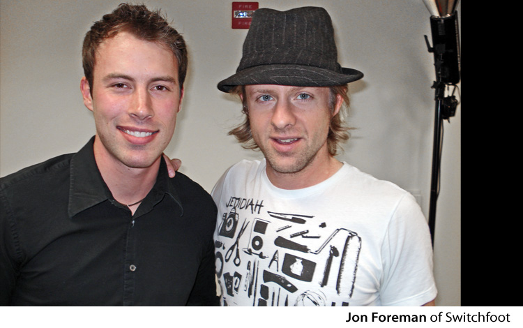 On set with Jon Foreman
