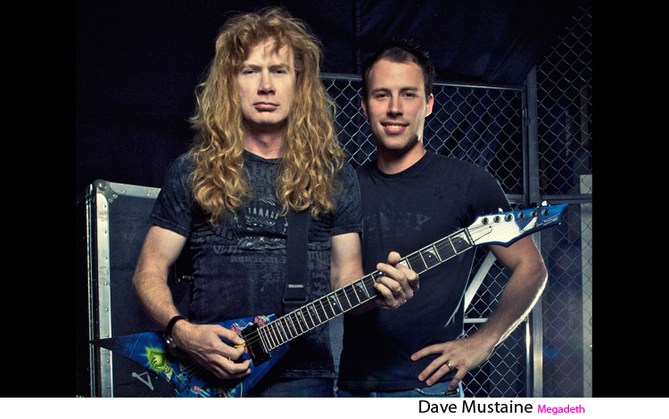 On set with Dave Mustaine
