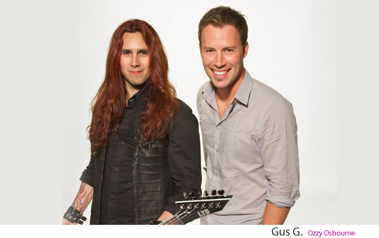 On set with Gus G.