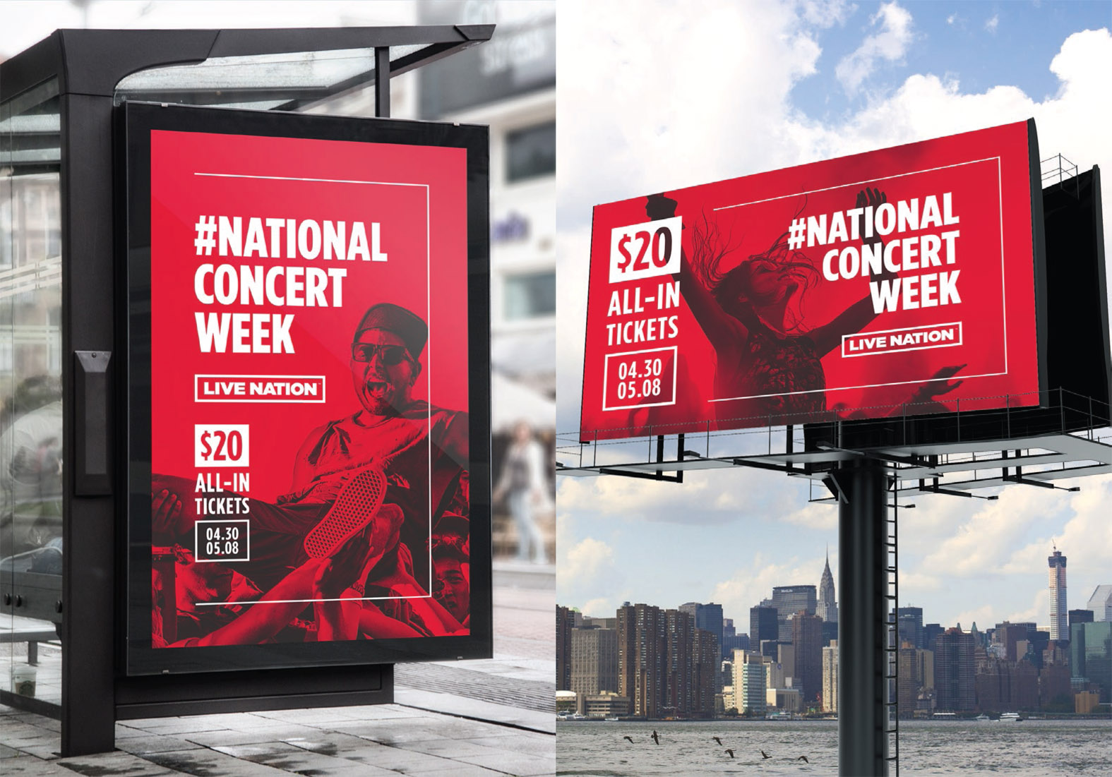 National Concert Week — transit shelter and skyline billboard