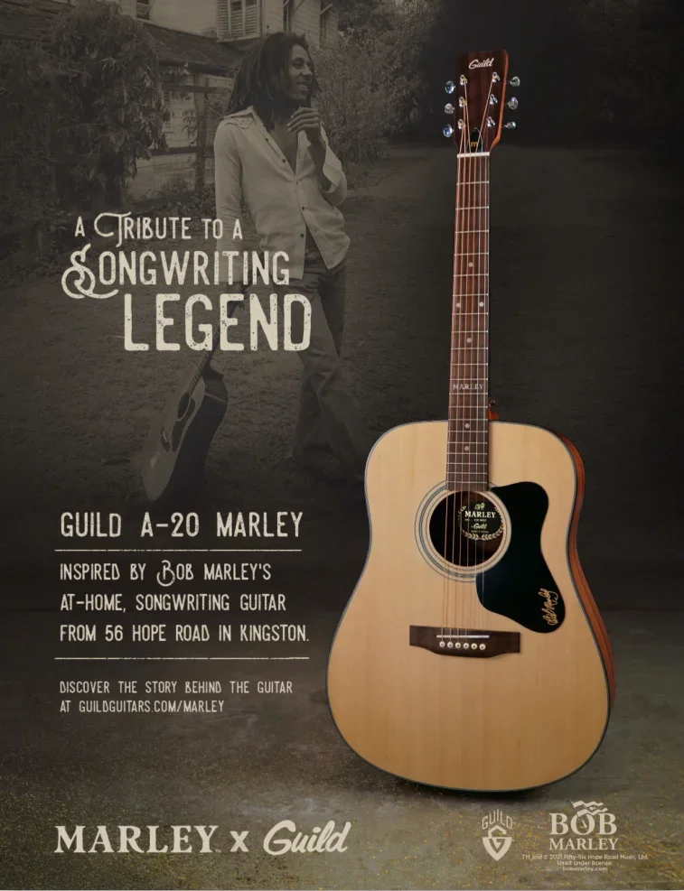 A Tribute to a Songwriting Legend — Guild A-20 magazine advertisement